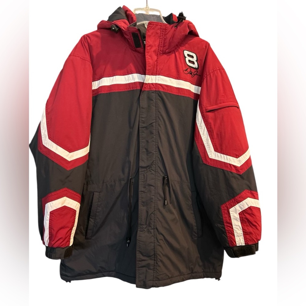 Chase Vintage Authentic Budweiser Dale
Earnhardt Jr 8 NASCAR Men’s Jacket XL